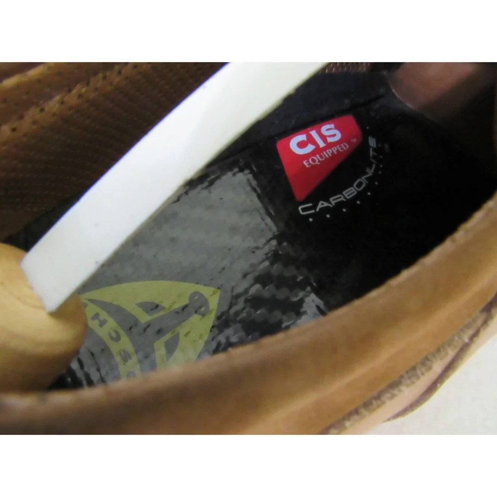 Michael Toschi GX Golf Leather Mesh Shoes Brown Red Sole Size 8.5 Men's‎
